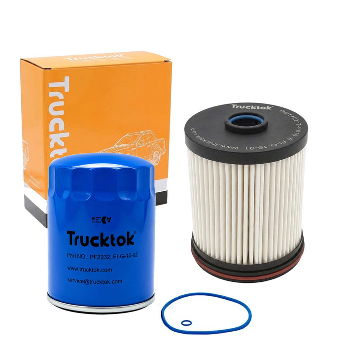 TruckTok 2017-2019 6.6L Silverado Sierra Duramax Fuel, Oil, Air & Cabin Air Filters Maintenance Kit