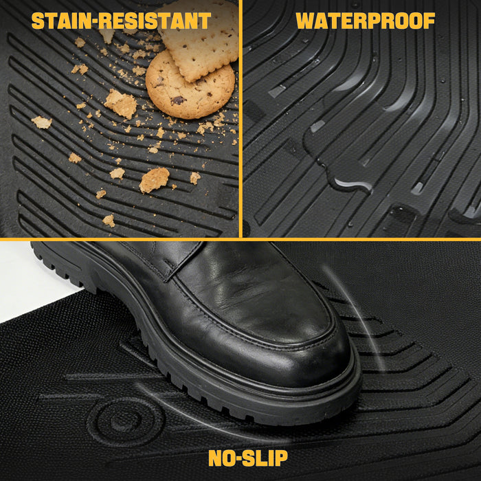 Trucktok Dodge Ram 2013-2018 1500 2500 3500 & 2019-2024 1500 Classic Crew Cab All-Weather TPE Floor Mats
