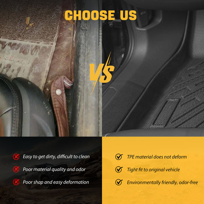 Trucktok 2015-2025 Ford F150 SuperCab All-Weather TPE Floor Mats