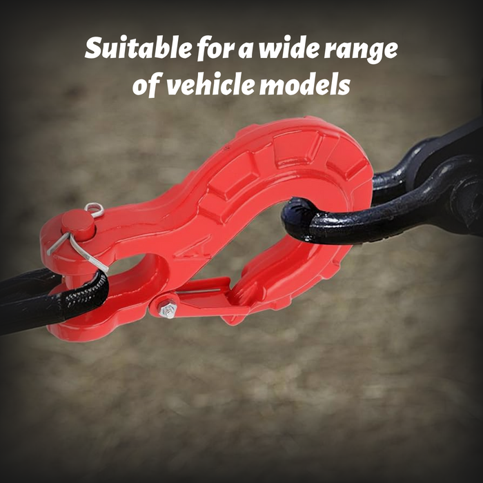Trucktok 3/8" Heavy Duty Forged Steel Winch Hook with Safety Latch 33,000 lbs Max Strength