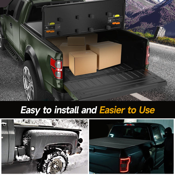 Trucktok 2015-2025 Ford F150 5.5FT Hard Tri-Fold Tonneau Cover Truck Bed Pickup