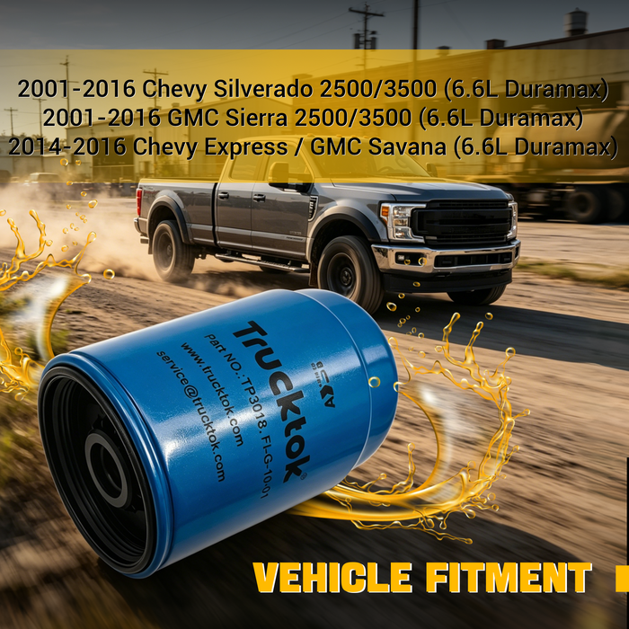 Trucktok 2001-2016 6.6L Silverado Sierra Duramax Fuel Filter Replaces TP3018