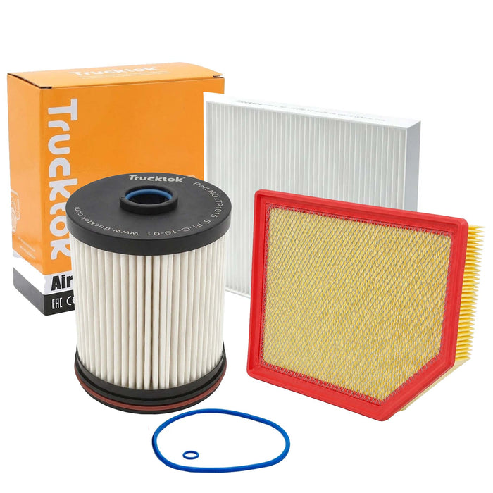 TruckTok 2020-2026 6.6L Silverado Sierra Duramax Fuel, Oil, Air & Cabin Air Filters Maintenance Kit