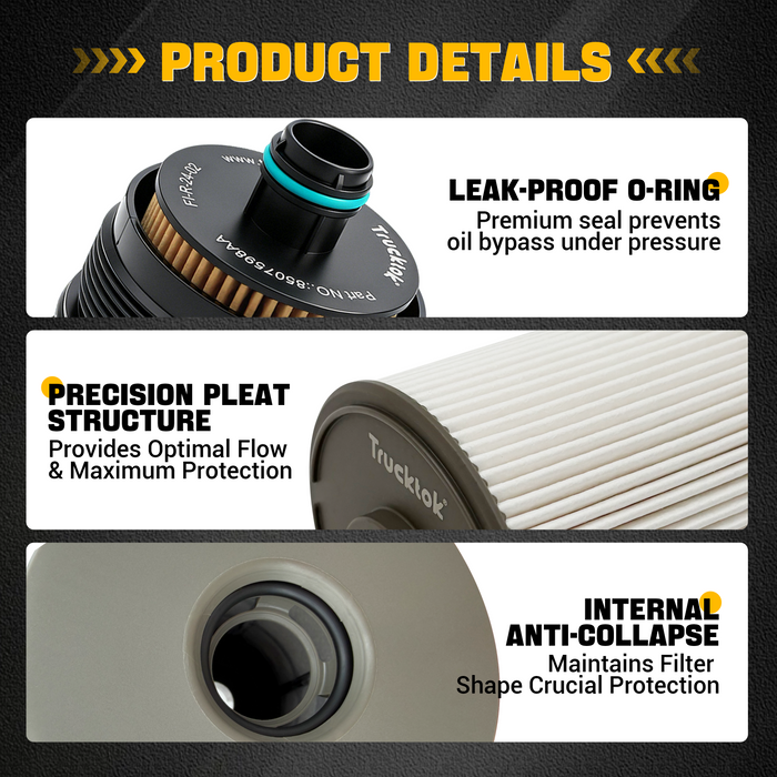 Trucktok 2020-2023 3.0L Ram 1500 Ecodiesel Fuel & Oil Filter Replaces 68436631AA/68507598AA