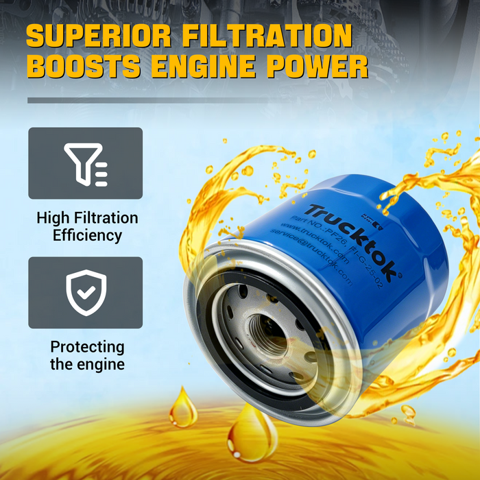 The oil filter prevents carbon deposits from entering the turbocharger.