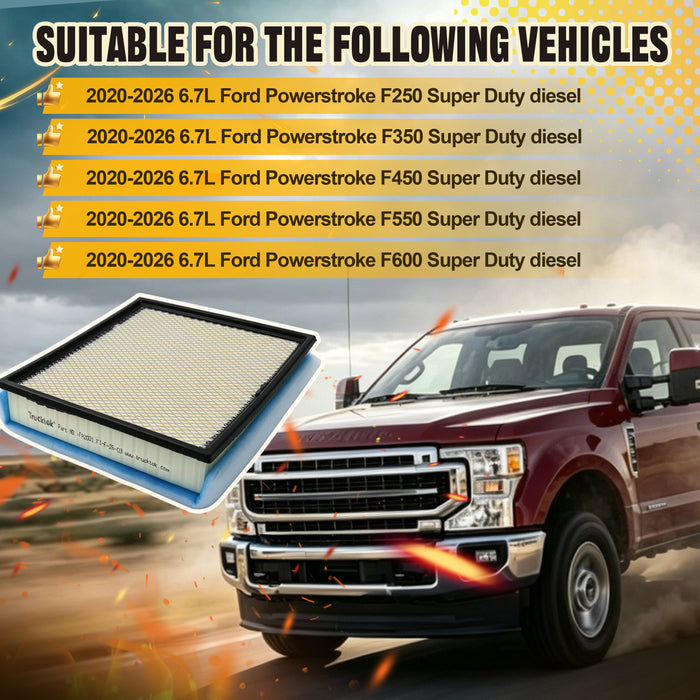 Trucktok 2020-2026 6.7L Ford Powerstroke Diesel Air Filter Replaces FA2031