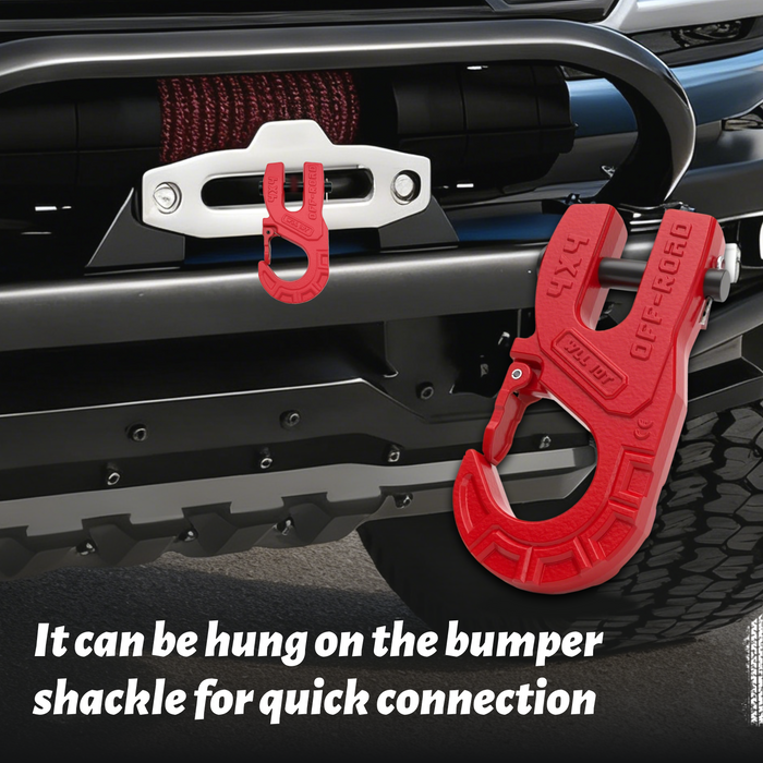 Trucktok 3/8" Forged Steel Winch Hook 44,000 lbs with Safety Latch