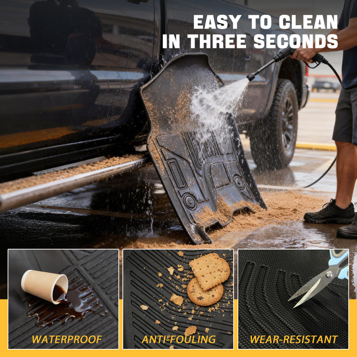 Trucktok 2019-2024 Dodge Ram 1500 New Body Crew Cab with Storage Box All-Weather Floor Mats