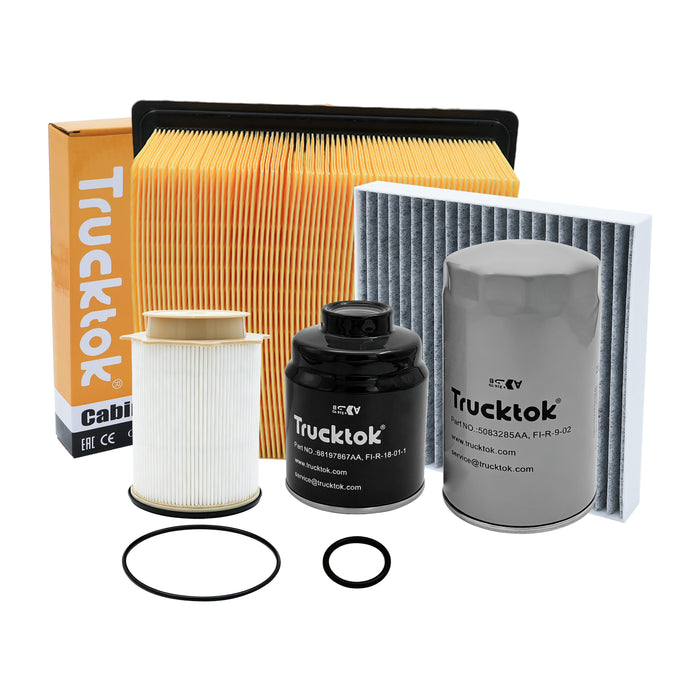 Trucktok 2013-2024 6.7L Dodge Ram Fuel, Oil, Air, Cabin & Transmission Filters Maintenance Kit
