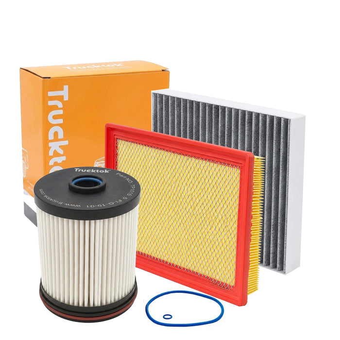 TruckTok 2017-2019 6.6L Silverado Sierra Duramax Fuel, Oil, Air & Cabin Air Filters Maintenance Kit