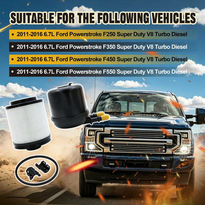 Trucktok 2011-2016 6.7L Ford Powerstroke Diesel Fuel Filter Replaces FD4615