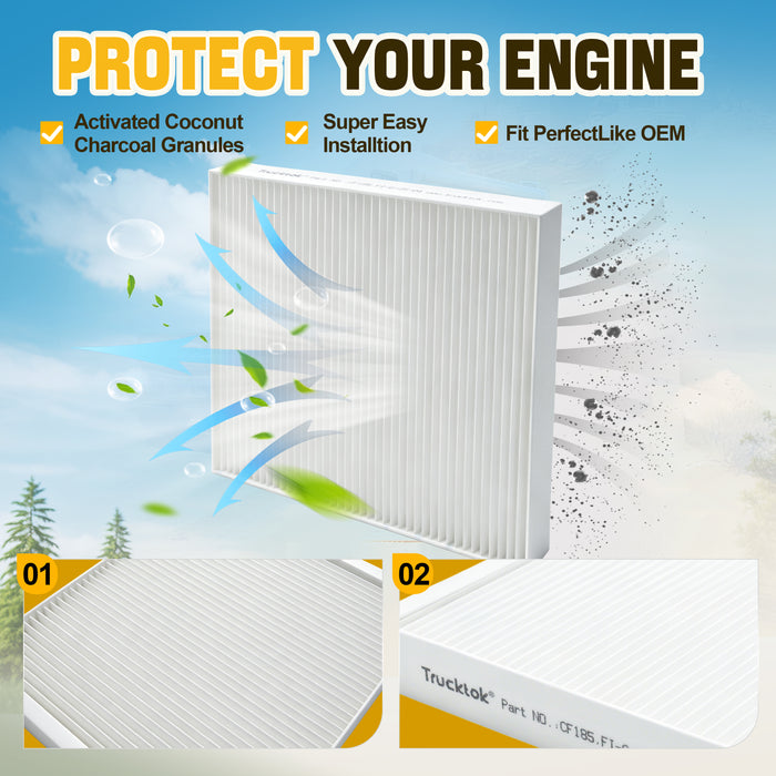 Trucktok 2020-2025 6.6L Silverado Sierra Duramax Air & Cabin Air Filter Replaces A3248C/CF185