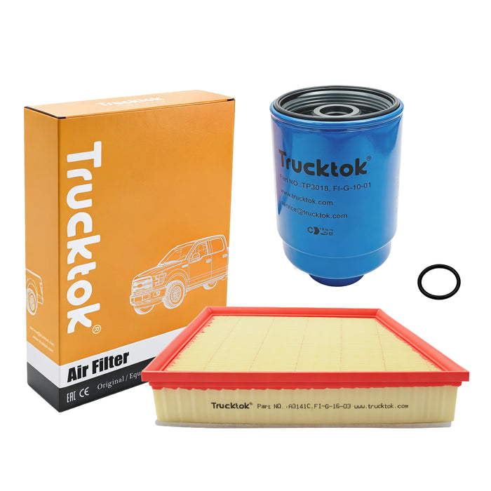 Trucktok 2011-2016 6.6L Silverado Sierra Duramax Filter Set Replaces TP3018/A3141C