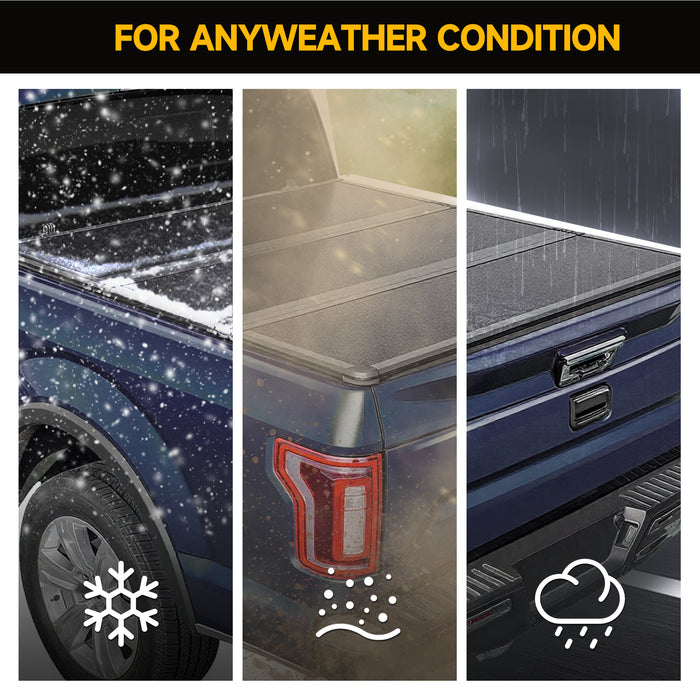 Trucktok 2015-2025 Ford F150 6.5FT Hard Tri-Fold Tonneau Cover Truck Bed Pickup
