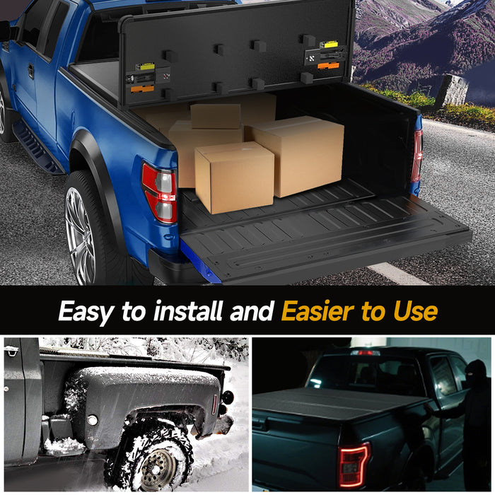 Trucktok 2015-2025 Ford F150 6.5FT Hard Tri-Fold Tonneau Cover Truck Bed Pickup