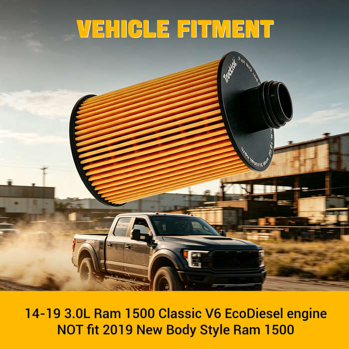 Trucktok 2014-2019 3.0L Ram 1500 Ecodiesel Oil Filter Replaces 68229402AA