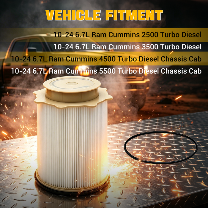 Trucktok 2010-2024 6.7L Dodge Ram Engine Upper Fuel Filter Replaces 68157291AA