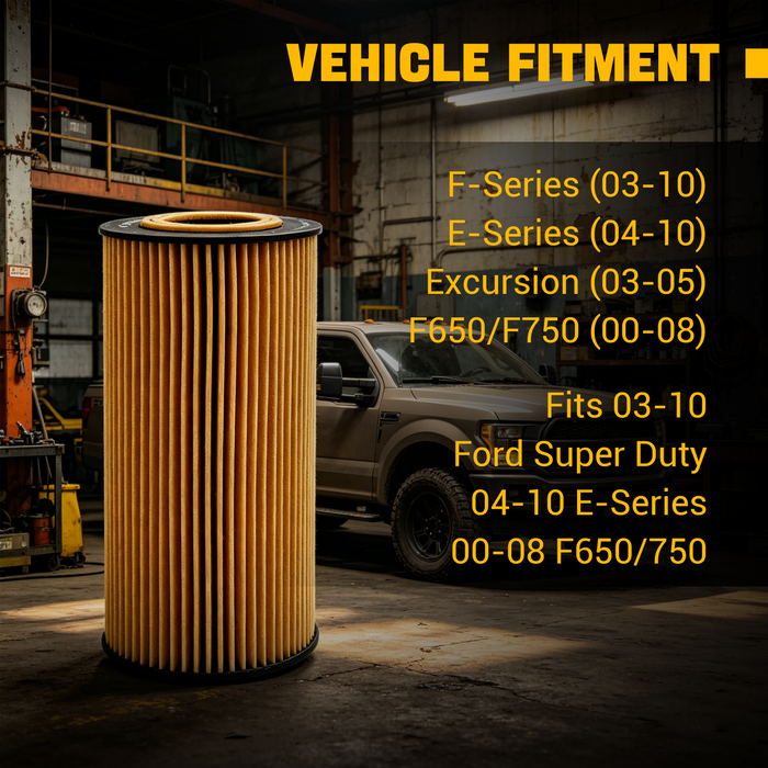 Trucktok 2003-2010 6.0L 6.4L Ford Powerstroke Diesel Oil Filter Replaces FL2016