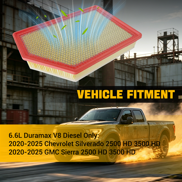 Trucktok 2020-2025 Silverado Sierra 6.6L Duramax Air Filter Replaces A3248C