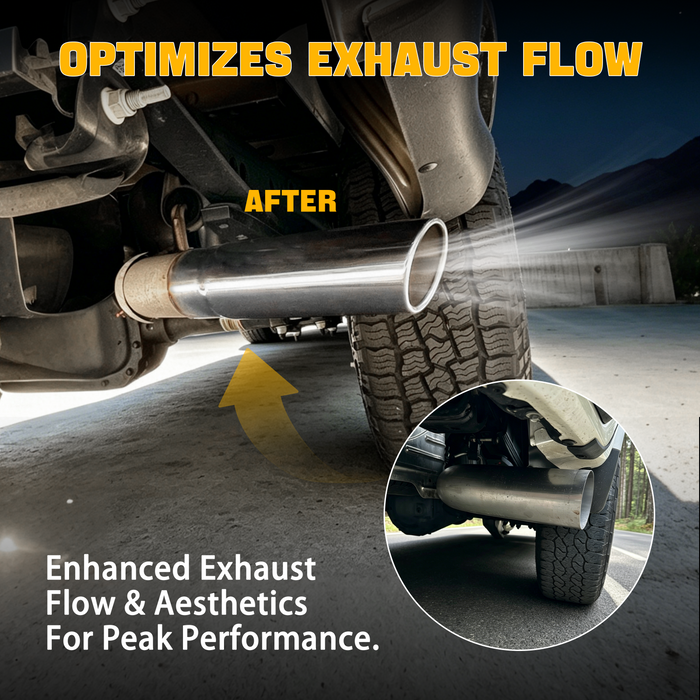 Trucktok 4" Inlet 6" Outlet 15" Overall Length Stainless Steel Bolt On Exhaust Tailpipe Tip
