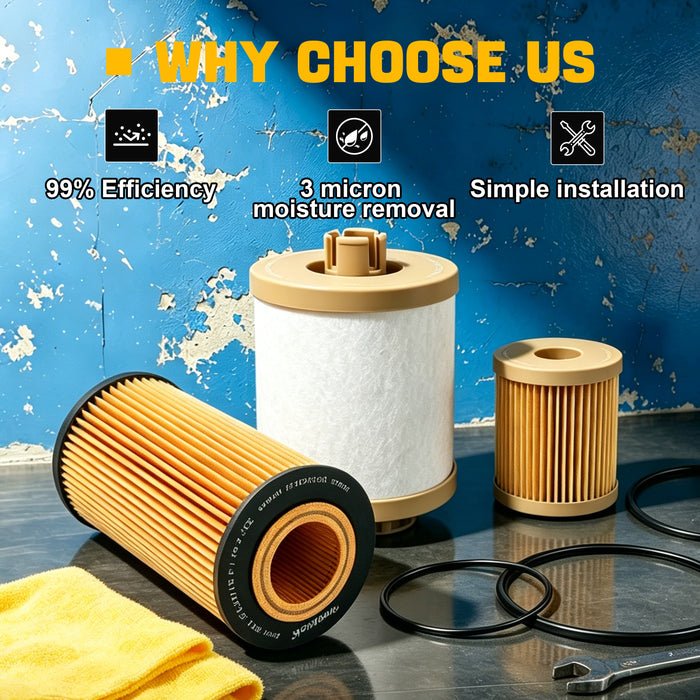 Trucktok 2003-2007 6.0L Ford Powerstroke Fuel Filter/Oil Filter Replaces FD4616/FL2016
