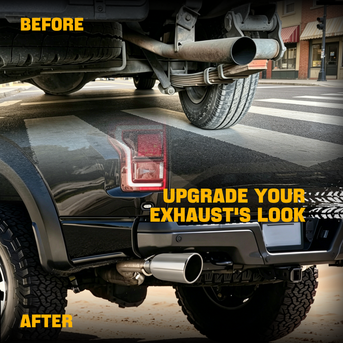 Trucktok 4" Inlet 6" Outlet 12" Overall Length Stainless Steel Bolt On Exhaust Tailpipe Tip