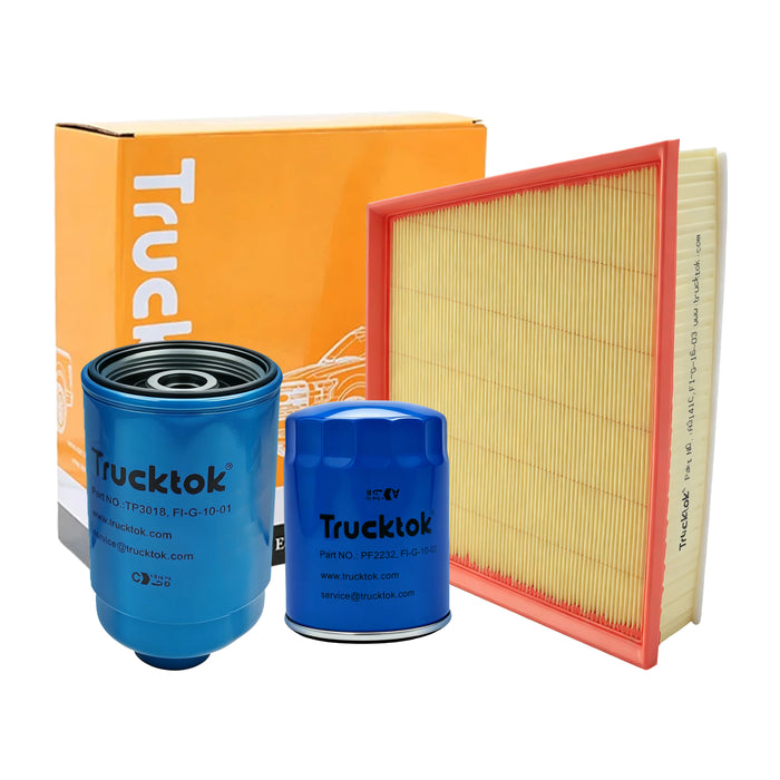 TruckTok 2007-2016 6.6L Silverado Sierra Duramax Fuel Oil, Air & Cabin Filters Maintenance Kit