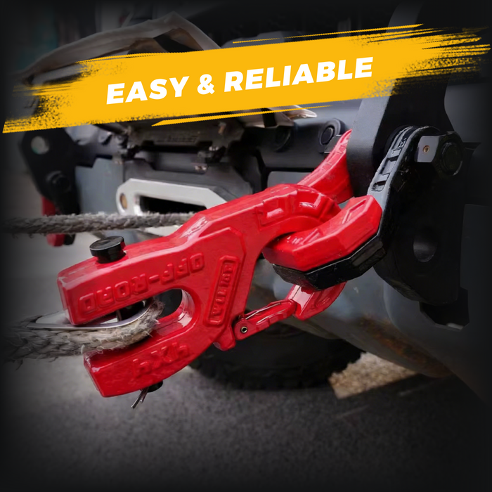 Trucktok 3/8" Forged Steel Winch Hook 44,000 lbs with Safety Latch