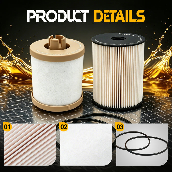 The fuel filter protects the K16 fuel pump and prevents costly repairs.