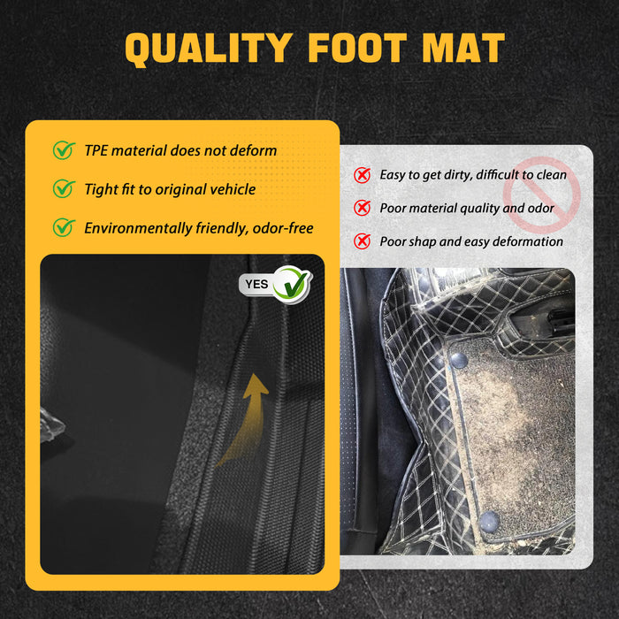 Trucktok 2010-2018 Dodge Ram 2500 3500 Mega Cab All-Weather TPE Floor Mats