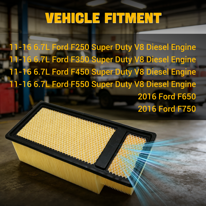 Trucktok 2011-2016 6.7L Ford Powerstroke Diesel Air Filter Replaces FA1902