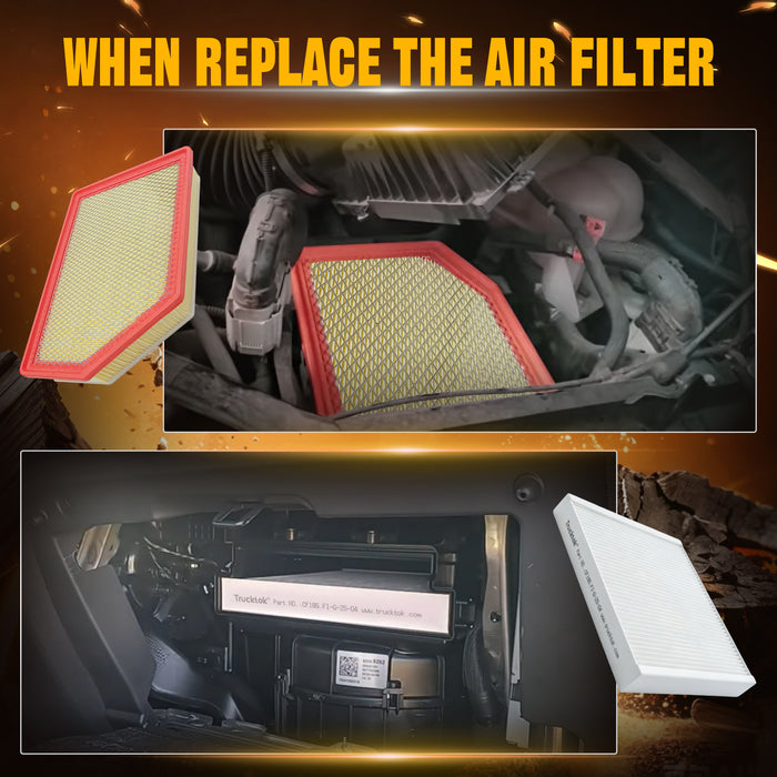 Trucktok 2020-2025 6.6L Silverado Sierra Duramax Air & Cabin Air Filter Replaces A3248C/CF185