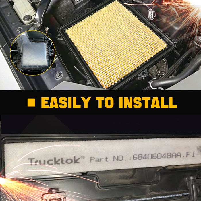 Trucktok 2020-2023 3.0L Ram 1500 Ecodiesel Air & Cabin Air Filter Replaces 68441763AA/68406048AA