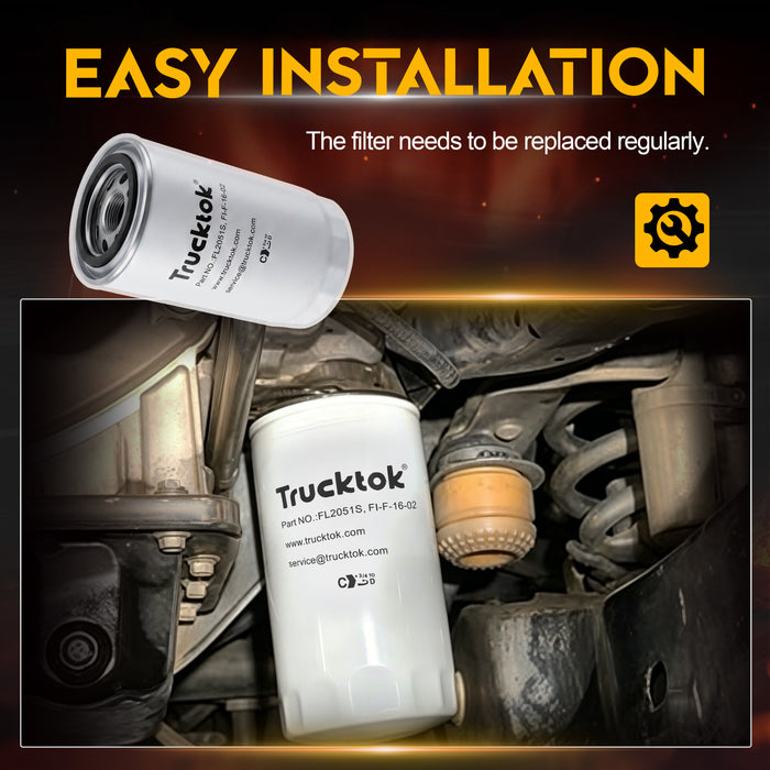Trucktok 2011-2025 6.7L Ford Powerstroke Diesel Oil Filter Replaces FL2051S