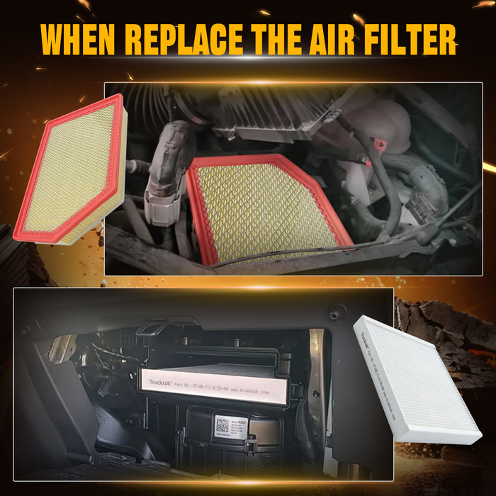 Trucktok 2020-2025 6.6L Silverado Sierra Duramax Air & Cabin Air & Fuel Filter Replaces A3248C/CF185/TP1015