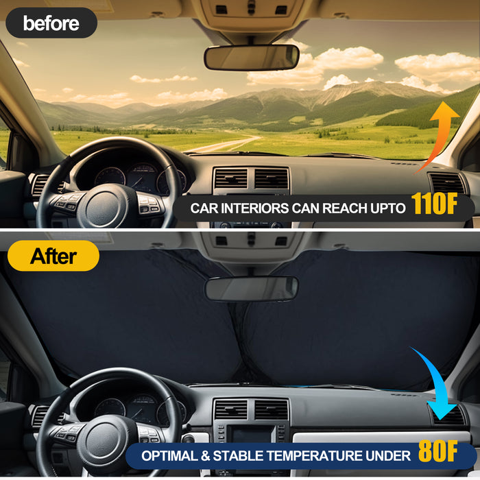 Trucktok Specially Customized  Universal Windshield Sunshade Summer Interior Cooler Auto Sun Protector