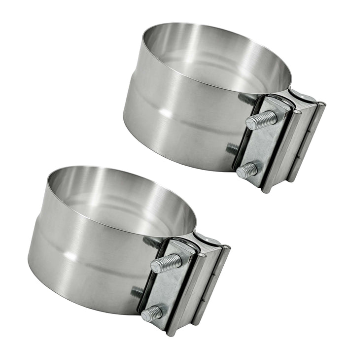 Trucktok 4"/5" Stainless Steel Exhaust Clamp Muffler Clamp Lap Joint Band Clamp Universal