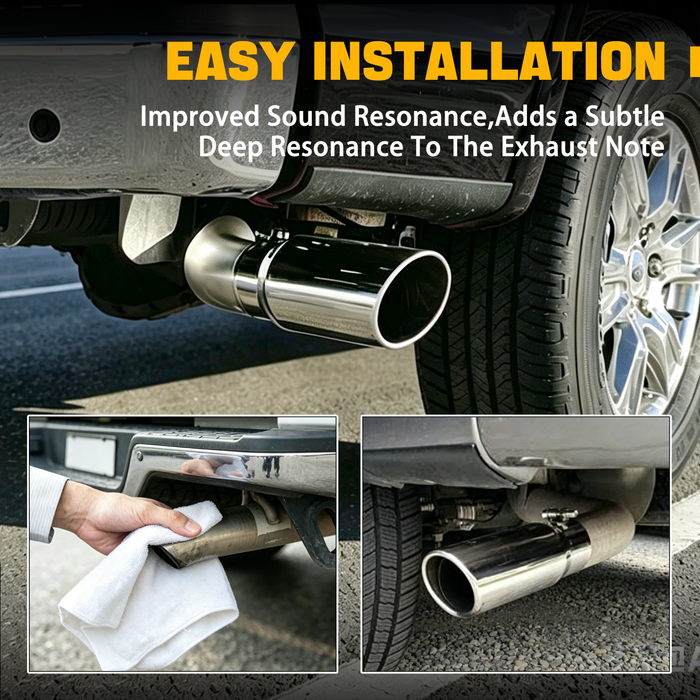 Trucktok 4" Inlet 6" Outlet 12" Overall Length Stainless Steel Bolt On Exhaust Tailpipe Tip