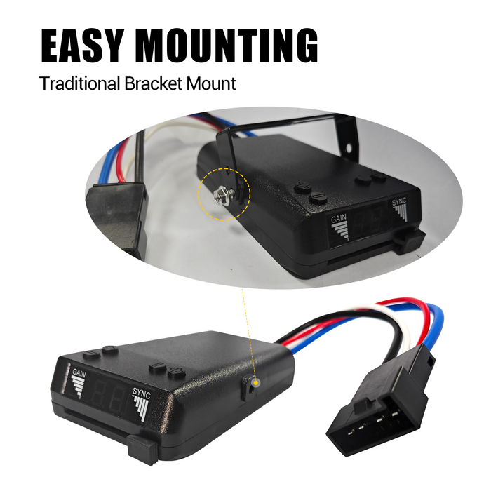 Trucktok 8507111 Time-Delayed Trailer Brake Controller, Brakeman IV Compatible, Digital, 1–4 Axle