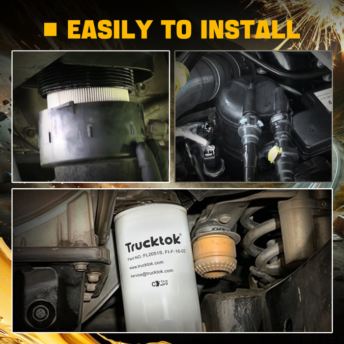 Motorcraft FL-2051-S oil filter installation on 6.7L Power Stroke engine