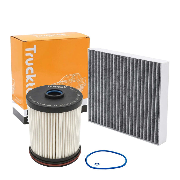 TruckTok 2017-2019 6.6L Silverado Sierra Duramax Fuel, Oil, Air & Cabin Air Filters Maintenance Kit