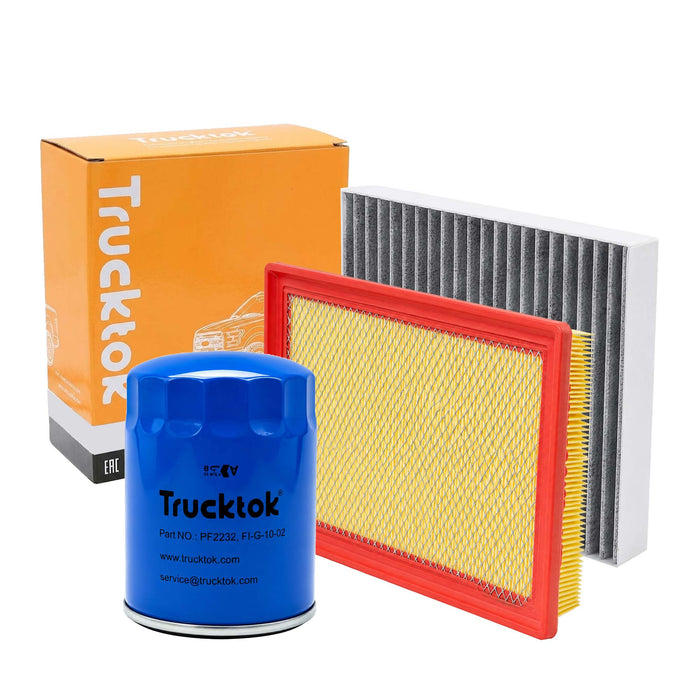 TruckTok 2017-2019 6.6L Silverado Sierra Duramax Fuel, Oil, Air & Cabin Air Filters Maintenance Kit
