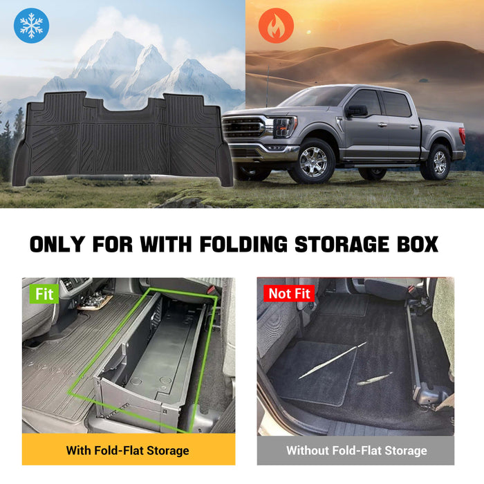 Trucktok 2017-2025 Ford F250 F350 F450 SuperCrew Cab All-Weather TPE Floor Mats