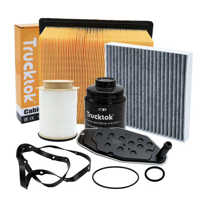 Trucktok 2013-2024 6.7L Dodge Ram Fuel, Oil, Air, Cabin & Transmission Filters Maintenance Kit