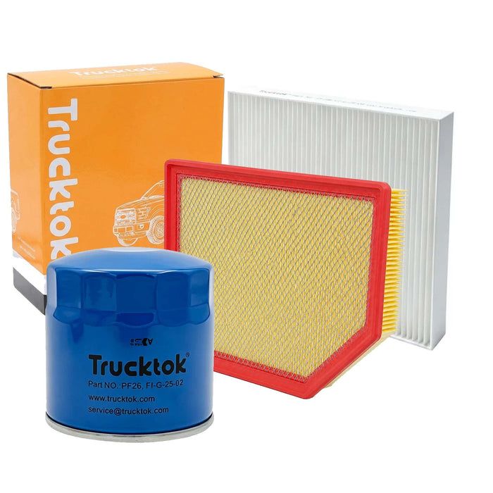 TruckTok 2020-2026 6.6L Silverado Sierra Duramax Fuel, Oil, Air & Cabin Air Filters Maintenance Kit