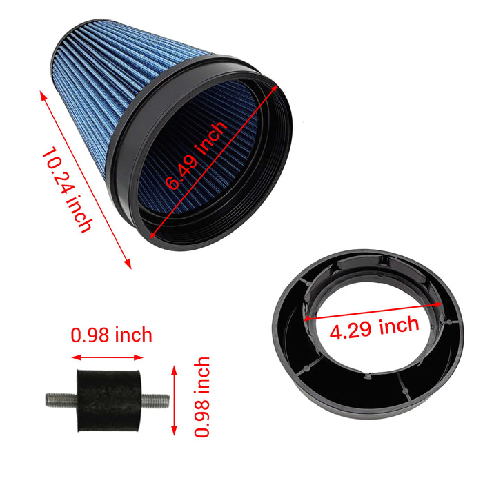 Trucktok 1999-2006 4.8L 5.3L 6.0L Chevy GMC V8 Cold Air Intake w/Heat Shield