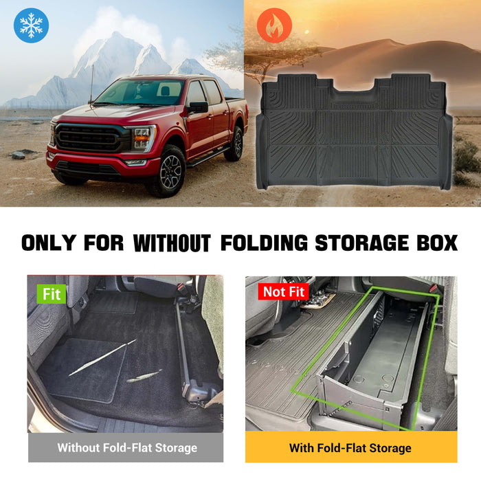 Trucktok 2017-2025 Ford F250 F350 F450 SuperCrew Cab All-Weather TPE Floor Mats