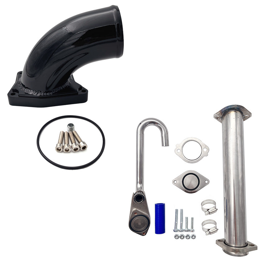 TruckTok 2003-2007 6.0L Ford Powerstroke Diesel EGR Cooler Delete Kit w/Intake Elbow
