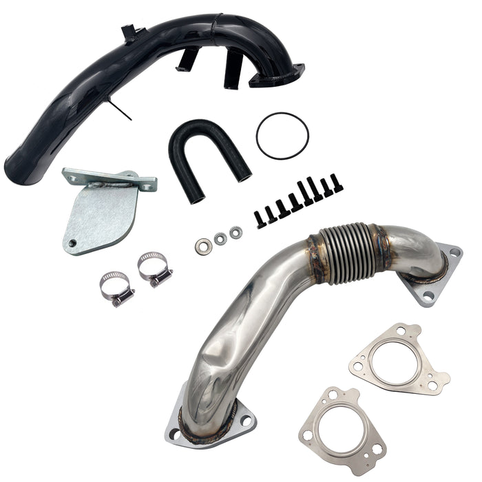 TruckTok 2007.5-2010 6.6L Duramax Passenger Up-Pipe & EGR Delete Kit w/ intake