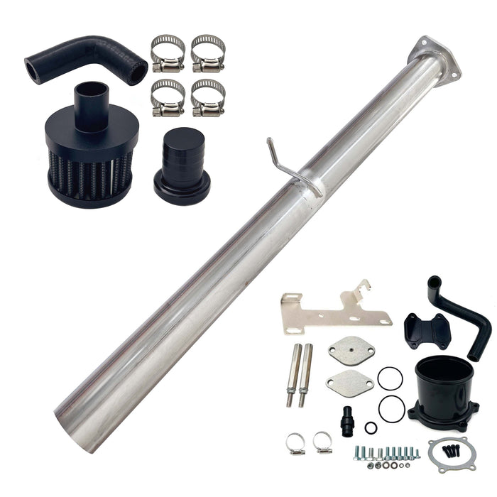 TruckTok 2010-2012 6.7L Ram Cummins 4" DPF Race Pipe & EGR Cooler Throttle Delete Kit